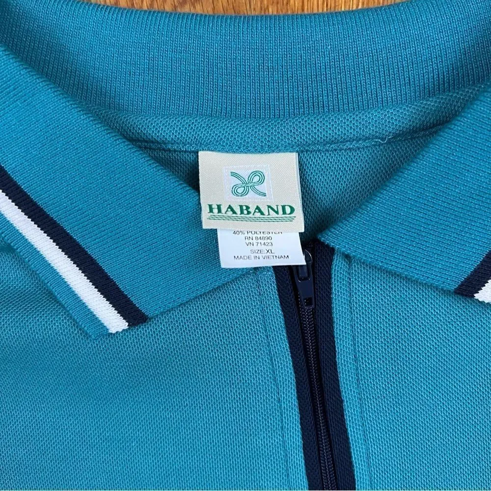 Vintage Polo Zip Collar Mens XL